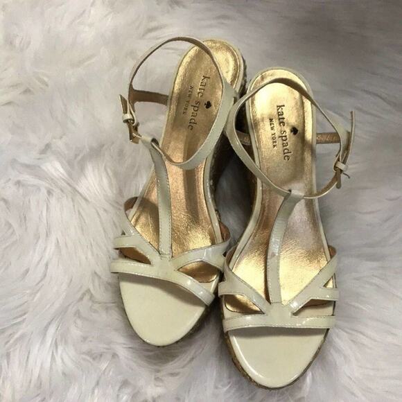 KATE SPADE GOLD‎ Espadrille SANDALS size 7M - Picture 1 of 5